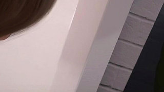 Busty Office Hot Wife Becomes Cum and Piss Slut for a Dirty Old Janitor