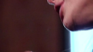 Busty Brunette MILF Enjoys Intense Desk Fuck Session