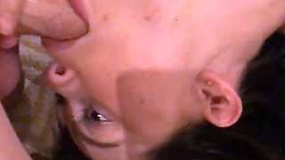 Small titted brunette amateur anal nailed at home