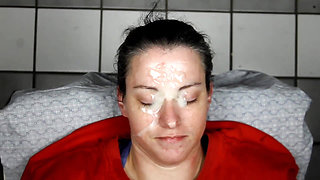 Homemade Amateur Cumslut Taking Loads to Her Pretty Face