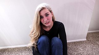 Latina teen Renae Cruz hot solo dildo masturbation