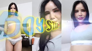 Ladyboystar - Impressively red-hot t-girl takes my bone in her culo and my jizz on her face