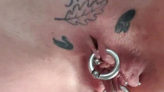 Nude run in the office with squirt