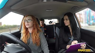 Ella Hughes, Ryan Ryder & Jasmine Jae in a wild threesome in Fake Driving School - Sweet Redhead Orgy 1