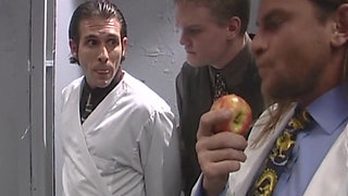 Horny Doctor Fucks Brunette Patient and Blonde Beauty in Wild Adventure