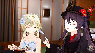 Lumine and Hutao tickling challenge