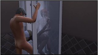 Wife With Very Big Breasts Fucked By Neighbors In Two Cocks Porno Game