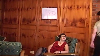 Hairy and Busty Granny Gets Her Mouth Filled with Fresh Cum