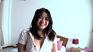 Thick Thai schoolgirl fucked by a foreigner