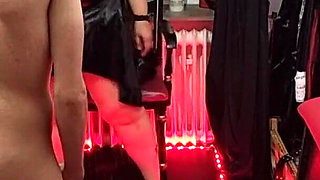 MILF Domme Crops Hooded Slave's Trembling Ass Raw