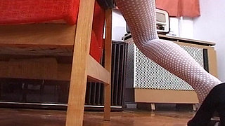This German Babe Got Caught Using Huge Toy and Got Fucked