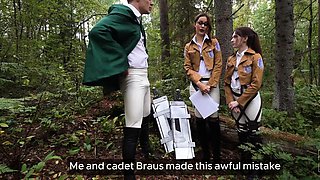 Outdoor double blowjob service provided by cum loving cuties