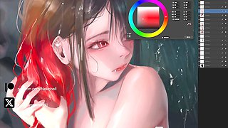 Rainy day with a wet body from Nekobell Art