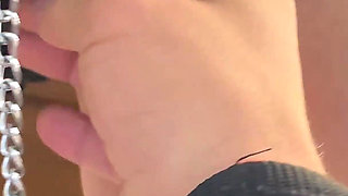 The Moans of the Stranger's Submissive Wife Cause a Storm of Hard Fisting with a Leash