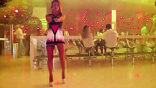 Beautiful young girl sucked in the toilet of a nightclub