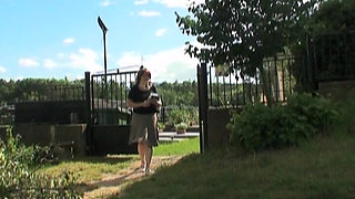 Thick Redhead Granny Loves Cum on Her Massive Tits