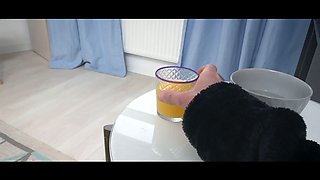 Hunt4k. blonde whore betrayed her handsome cuckold girlfriend for landlord's Big Cock