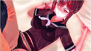 Genshin Impact - Hu Tao In School Uniform Can You Please Her?