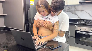 Stepsister Gabriela Wish Fucks Me Hard After I Help Her With Chores - Big Ass Latina Doggy Style & Blowjob