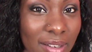 Black girl Platinum has fun with hard big black cock