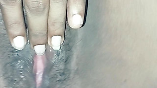 Self fucking by finger dropping water of pussy