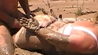 Julie Fucked Like a Mud Pig - Dress Destroyed, Lingerie, Pounded, Hogtied, Face in the Mud