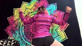 Tattooed Latina Babe Twerking and Stripping