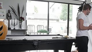 Threesome sex with teen Molly Little