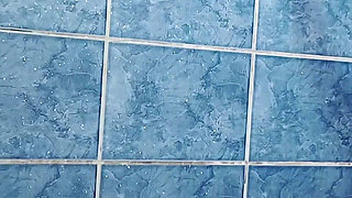 Tiny Asian Rides in Shower Room & Fake Silicon Pussy Play & Bed Riding