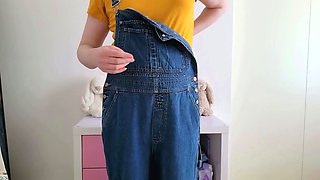 Wetting My New Overalls for Fun