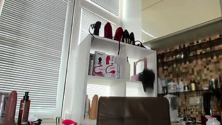 Sweet beauty masturbating on webcam close up