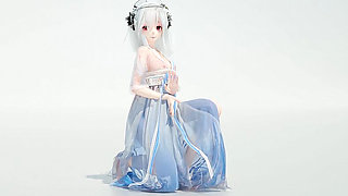 [mmd] Weak Sound - Flower Shade Transparent and Erotic Ancient Style Hanfu Particle Special Effects Flowing Water