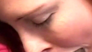 After Good Interracial Pounding Big Knockers of This Redhead Yummy Mommy Are Splashed with Cum