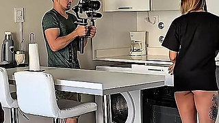 Cheating Wife! Her Husband in Bed and Her Fucking Her Friend on the Couch