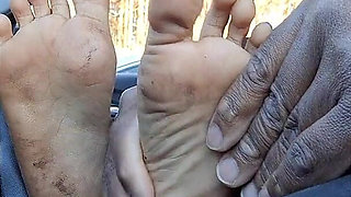 Karma's Virgin Soles 1st Car Feet Worship N Foot Job