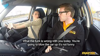 British teen Cute Teens gets her tight pussy drilled while driving instructor watches in HD