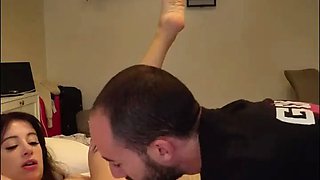Romantic couple enjoys deepthroat and before making love