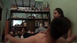 Asian Arabian Couple Having Fuck In The Living Room