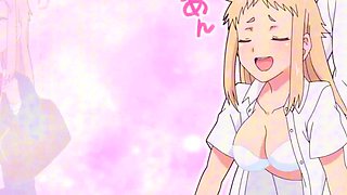 Naked anime beauty mounts BF in bath for deep messy grind