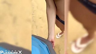 Public Beach Sex with Naughty Latina on Bike Ride - PurePleasureX Outdoor Fuck
