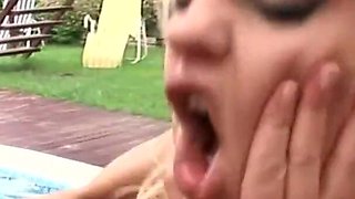 Two blondes with no brakes fuck a big hard cock