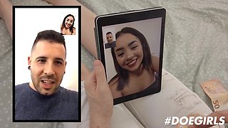 Kitty Love Excites in Latina Swallowing POV with Brunette Charm