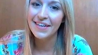 Cute amateur brunette naughty in solo jerking show on camera