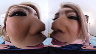 Japanese Explores VR Bed POV With Sensual Play