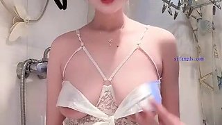 Sexy Asian Model Teasing Lingerie