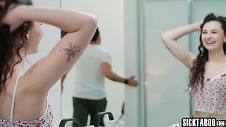 Lesbian teenager licking mommies wet slit