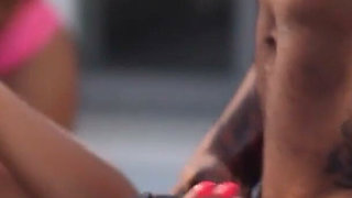 Ebony Lesbian Swingers Have a BBC Fourway with Rome Major