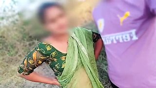 Desi Village Bhabhi Fucked Hard in Jungle by Devar, Indian Teen Tight Pussy Outdoor Sex, Hindi Audio