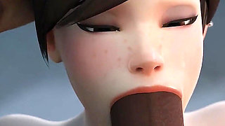 Tracer Meets 3 Bbcs & Services Them One-by-one - 3D Overwatch Porn