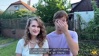 Una Fairy's Tits Out for Stranger While BF Watches - Hot Czech Street Pickup POV